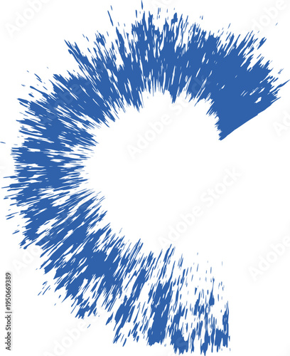 Brush Stroke Burst Spiral Abstract