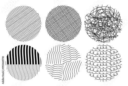 Six fingerprint patterns with unique designs