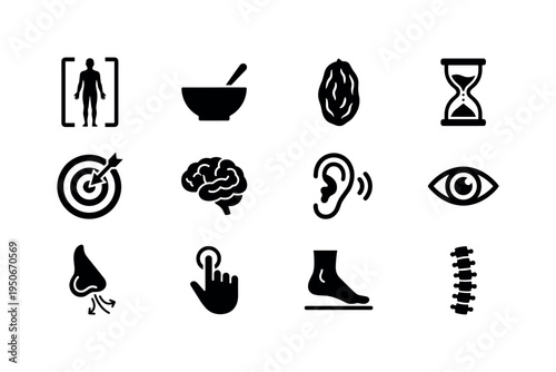 Laptop virtual class screen, webcam camera icon, headset with microphone, teacher presentation board, student desk chair,