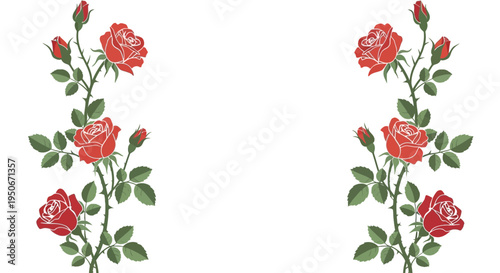 Elegant Red Roses Floral Arrangement Design.