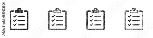 Sketch clipboard icon design set