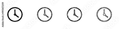 Sketch clock icon design set