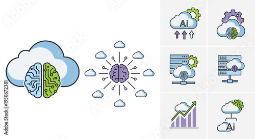 Brain Cloud Computing Artificial Intelligence.