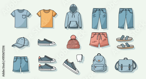 Casual clothing and accessories for young people.