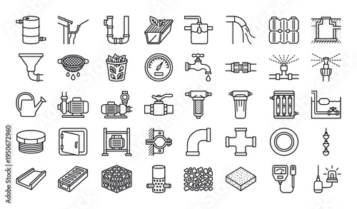 Stormwater harvesting drum, roof eaves trough, vertical drain conduit, gutter guard insert, initial runoff separator, excess