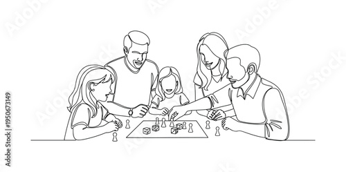 Happy family playing board games together, enjoying quality time and bonding