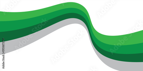 Abstract Green Wave Background Modern Gradient Layer Design