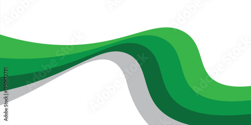 Abstract Green Wave Background Modern Gradient Layer Design