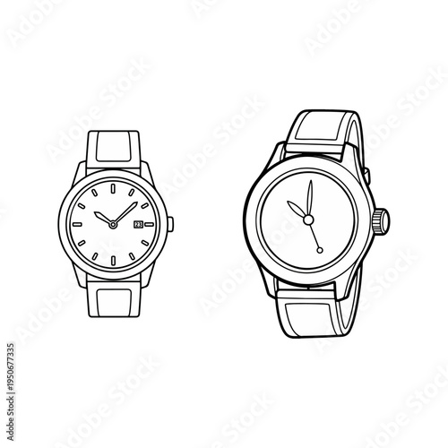wristwatch vector illustration