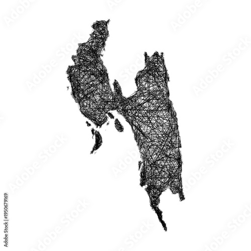 Sketch Chittagong outline map design