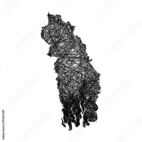 Sketch Khulna outline map design