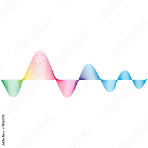 Sound waves vector illustration