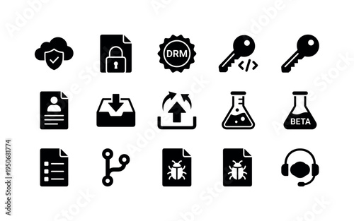 Blank calendar year start icon, seed packet ready icon, gardener planting symbol, sunrise city skyline icon, clean kitchen sponge