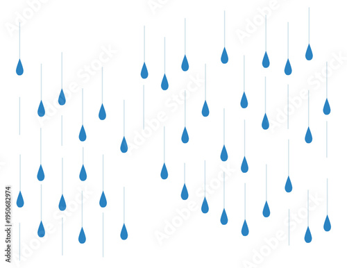 A collection of blue teardrop shaped pendant lights hanging from ceiling