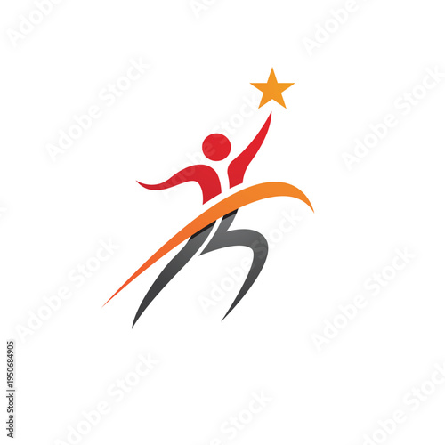 Human character logo sign