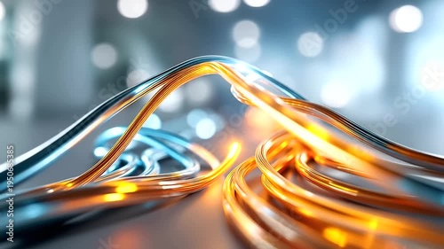 Abstract minimal concept visualization of a decision pathway, a single glowing route branching into two clearly differentiated paths on a clean bright surface, the two routes