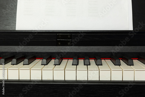 Wallpaper Mural Close-up of black and white piano keys on a grand piano keyboard Torontodigital.ca