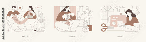 Hands-on hobby isolated cartoon vector illustrations se