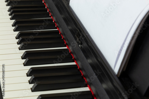 Wallpaper Mural Close-up of black and white piano keys on a grand piano keyboard Torontodigital.ca