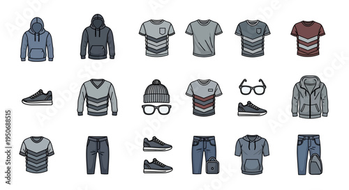 Collection of various clothing items.