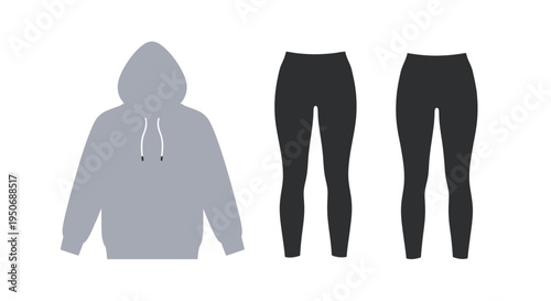 Hoodie and leggings clothing set.