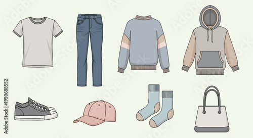 Clothing and accessories for everyday wear.