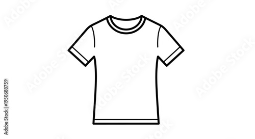 a simple plain white t-shirt graphic depicted on a clean background a versatile apparel staple for fashion branding or clothing design.