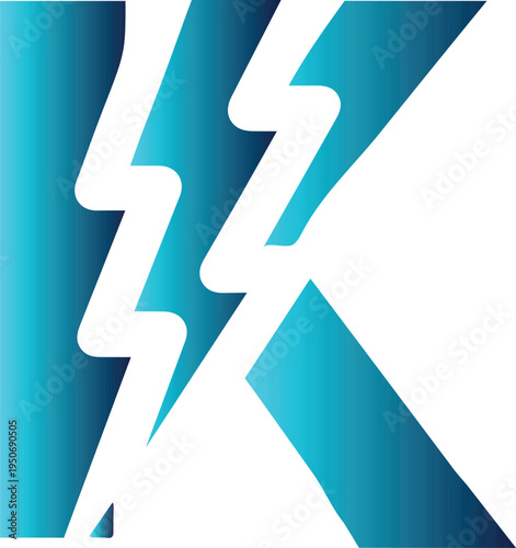 Silhouette of lightning bolt on isolated on transparent background