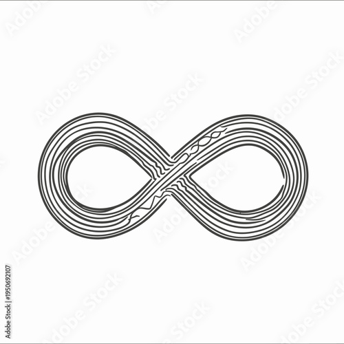 Abstract infinity symbol graphic illustration of endless possibilities