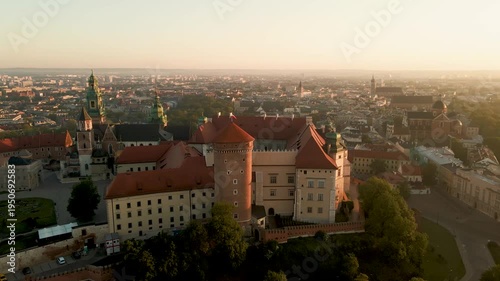Wallpaper Mural The architecture of the old European city, seen from a drone, Krakow, Poland. Torontodigital.ca