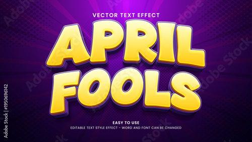 april fools editable text effect 3d text