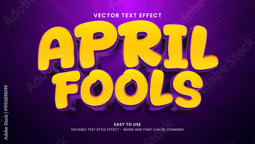 april fools editable text effect 3d text