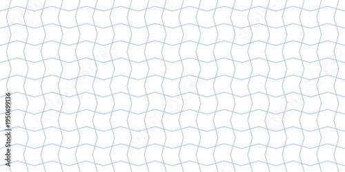 Blue wavy grid pattern on white background. Abstract geometric mesh shape with distorted lines. Modern digital texture for graphic design element, web interface or corporate wallpaper. Vector illustra