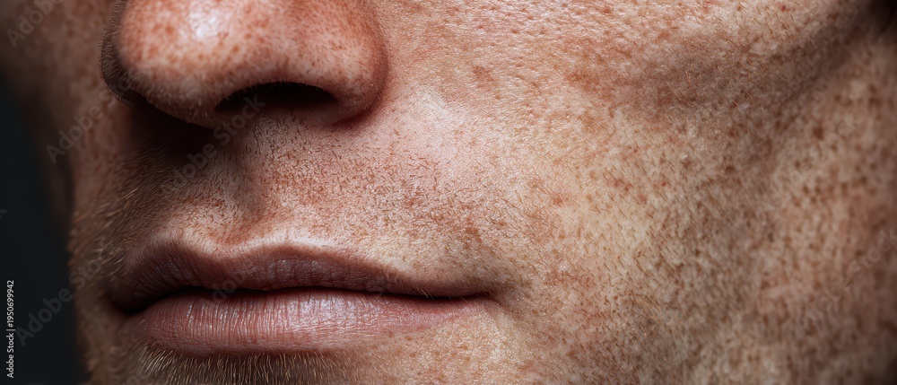 Obraz premium Exploring facial skin textures and features