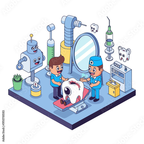 Dentist and robot team up for dental care innovation.