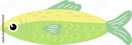 Sardines Sea Fish Hand Drawn