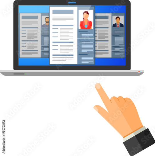 Online Employment and Hiring Concept