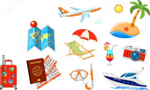 Vacation and Tourism Banner Infographics