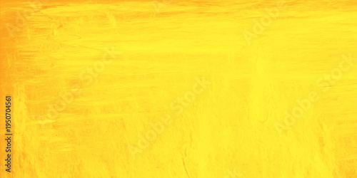 Vibrant Yellow Abstract Acrylic Paint Texture Background with Brush Strokes