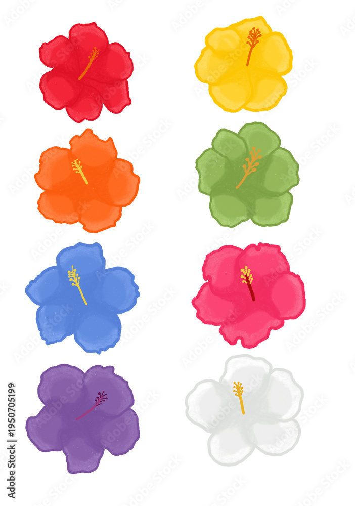 Naklejka premium set of colorful flowers
