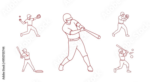Baseball player swinging bat in motion.