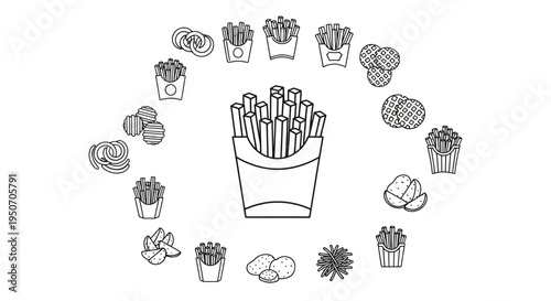 French fries in a container.