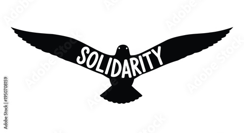 Solidarity bird icon vector