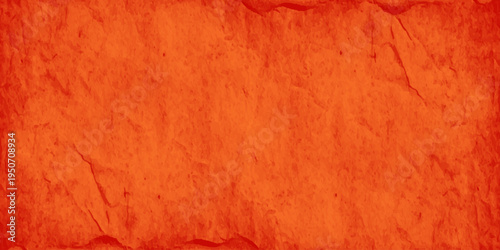 vibrant orange textured background with crumpled paper effect, abstract grunge parchment backdrop