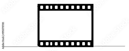 film frame icon in minimalist linear vector design