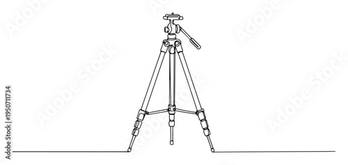 tripod stand outline vector for camera or lighting