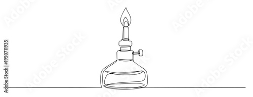 laboratory spirit burner outline drawing