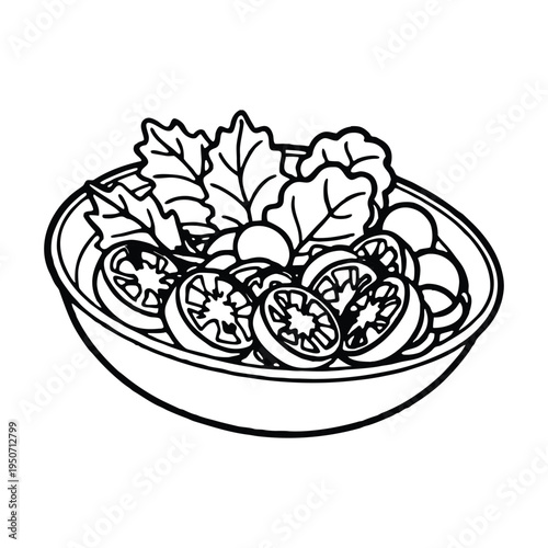 Tomatoes cucumbers lettuce salad combination