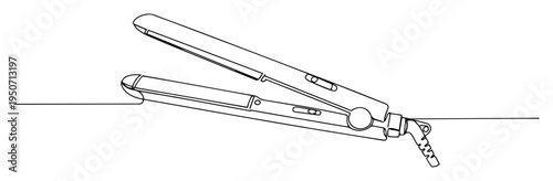 hair straightener line drawing