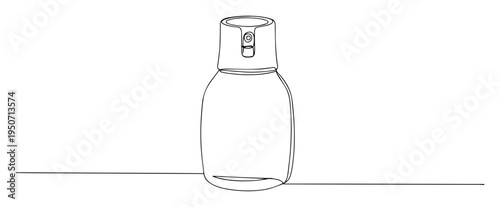 cosmetic spray pump bottle line illustration